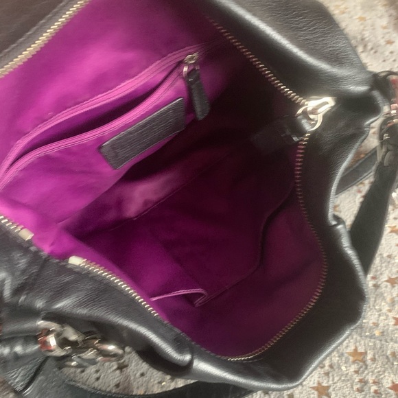 Coach black leather crossbody. - Picture 3 of 6